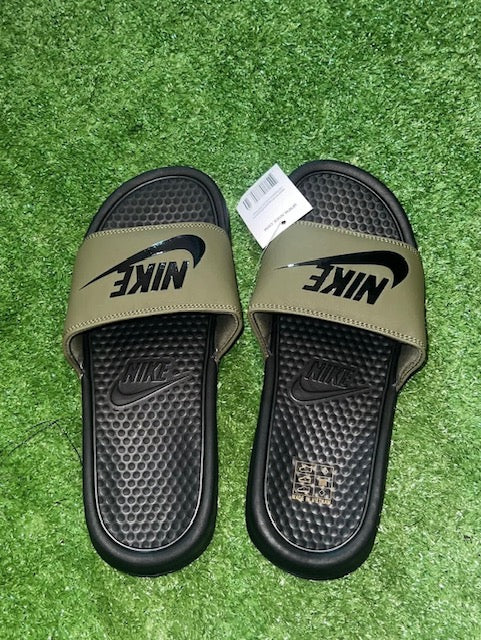 Olive Green Nike Slides